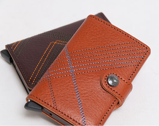 Geldbörse Secrid Miniwallet Stitch Linea Caramello