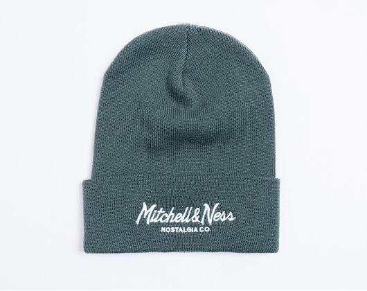 Mütze Mitchell & Ness Branded Pinscript Cuff Knit Dark Green