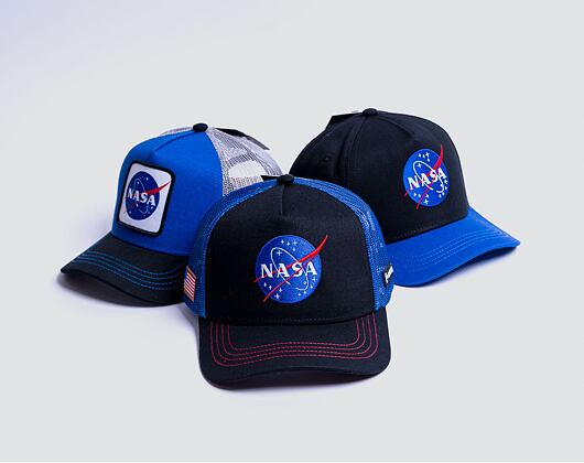 Kappe Capslab NASA A-Frame Trucker CL/NASA/1/NAS4 Black / Royal Blue
