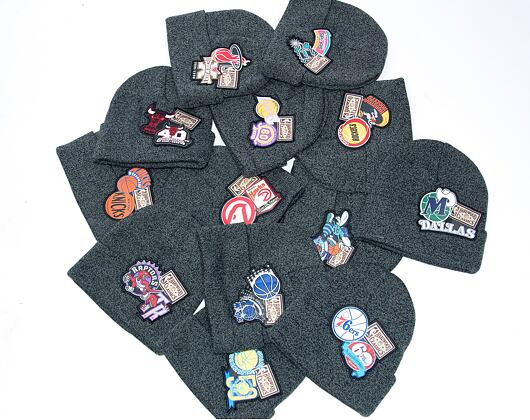 Mütze Mitchell & Ness XL LOGO PATCH KNIT HWC Atlanta Hawks Black