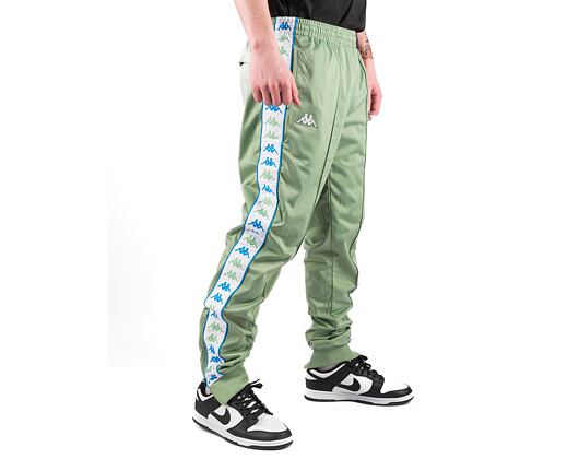 Trainerhose Kappa 222 BANDA RASTORIAI SLIM Green Dusty-White-Blue Smurf