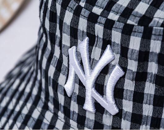 Damen Bucket Mütze New Era MLB Womens Gingham Tapered Bucket - NY Yankees - Black