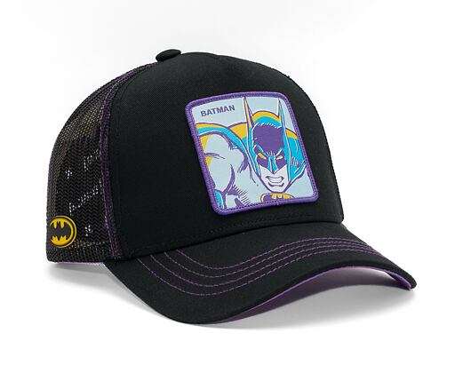Kappe Capslab Batman - Retro Batman Trucker Black / Purple