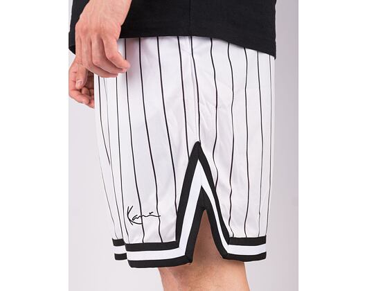 Shorts Karl Kani - Small Signature Pinstripe Mesh Shorts - White/Black