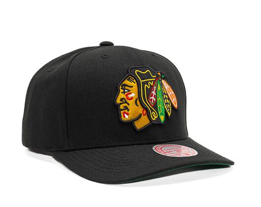 Kappe Mitchell & Ness - NHL Team Ground 2.0 Pro Snapback - Chicago Blackhawks - Black
