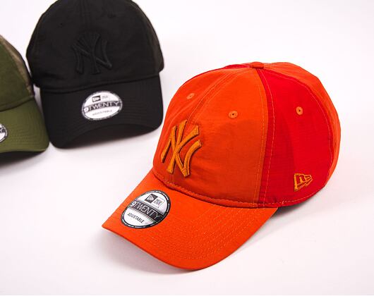 Kappe New Era 9TWENTY MLB Multi Texture  - NY Yankees - Rust Orange