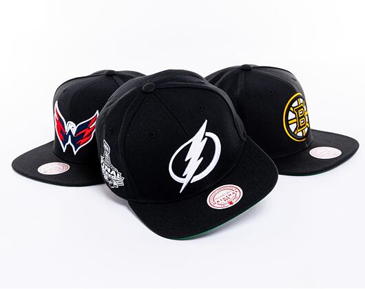 Kappe Mitchell & Ness NHL Top Spot Snapback Tampa Bay Lightning Black