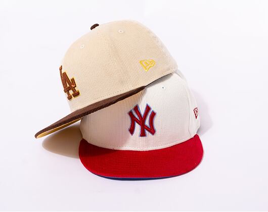 Kappe New Era 59FIFTY MLB Cord - NY Yankees - Off White / Red / Copen Blue