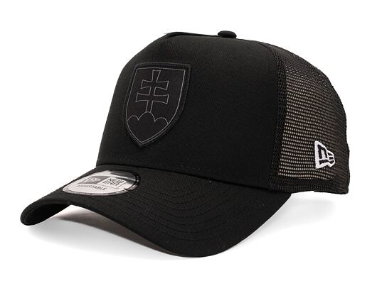 Kappe New Era 9FORTY Trucker National Team - Slowakei Schwarz / Schwarz