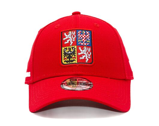 Kinder Kappe New Era 9FORTY Kids National Team - Czech Republic Scarlet
