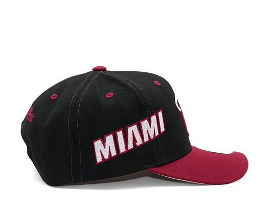 Kappe Mitchell & Ness Overbite Pro Snapback Miami Heat Black