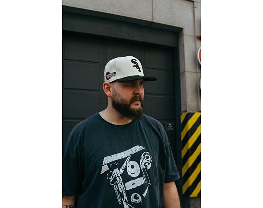 Kappe New Era 59FIFTY MLB Chicago White Sox Retro - Creme Weiß / Schwarz