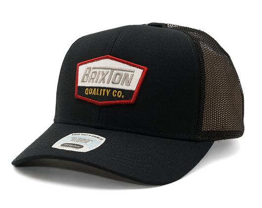 Kappe Brixton Regal Netplus MP Trucker Hat - Black/Black