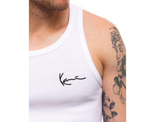 Leibchen Karl Kani Small Signature Essential Waffle Tanktop - 2 Pack - White