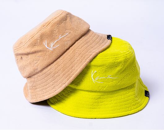 Hut Karl Kani Signature Frottee Bucket Hat sand