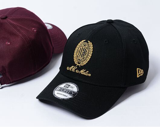 Kappe New Era - 9FORTY Heritage Gold - AC Milan - Black