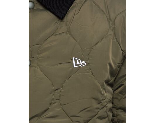 Jacke New Era - Quilted Coaches Jacket - New Olive / White