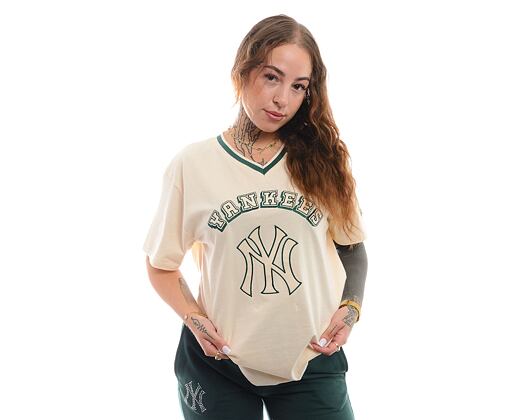 Damen T-Shirt New Era - Graphic Tee - NY Yankees - Beige / Navy