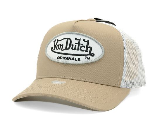 Kappe Von Dutch Boston Trucker Cotton Twill Mocha/White