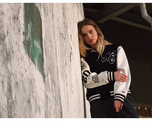 Damenjacke New Era - Varsity - Black / Off White