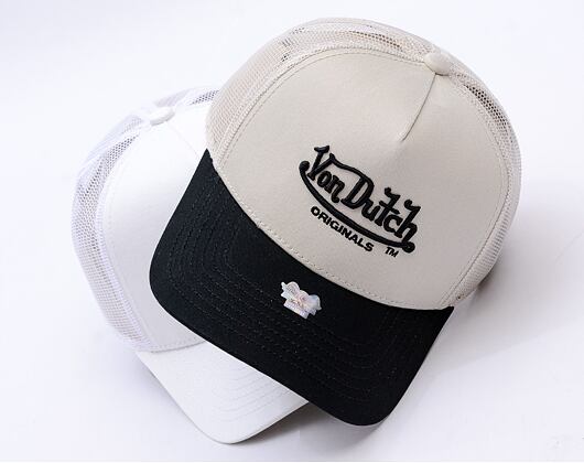 Kappe Von Dutch - Trucker Newark - Caps - Cot Twill - Black/ Cream
