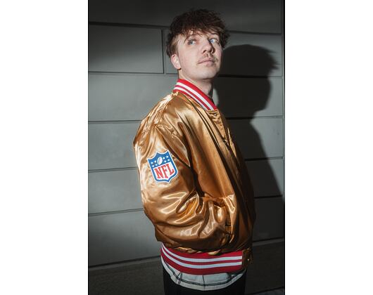 Jacke New Era - NFL Satin Bomber - San Francisco 49ers - BRZ / Scarlet