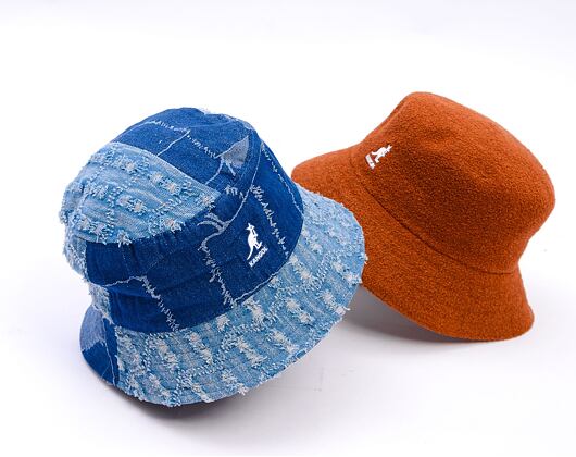 Kangol Hut - Denim Mashup Bucket - Mittelblau