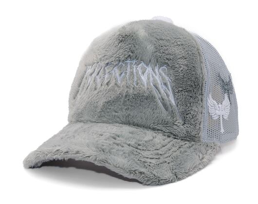 Kappe Reflection Luxury Fuzzy Trucker - Cloud Grau / Weiß