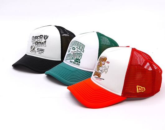 Kappe New Era - NFL Superbowl 9FORTY Trucker - Las Vegas Raiders - Black