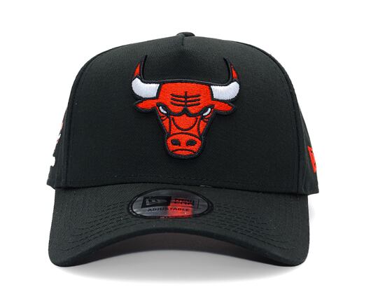 Kappe New Era - NBA Side Patch 9FORTY A-Frame - Chicago Bulls - Black