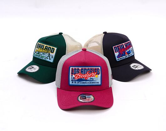 Kappe New Era - MLB City Patch 9FORTY Trucker - LA Dodgers - Burgundy