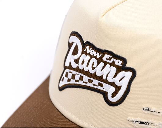 Kappe New Era - Motosport 9FORTY Trucker - Cream / Brown