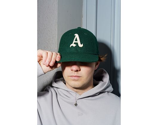 Kappe New Era - MLB Heritage 9FIFTY Retro Crown - Oakland Athletics - Kelly Green / White