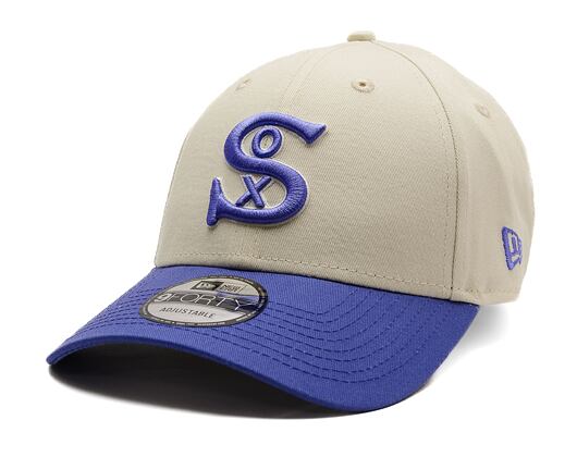 Kappe New Era - MLB World Series Patch 9FORTY - Chicago White Sox - Cream / Blue