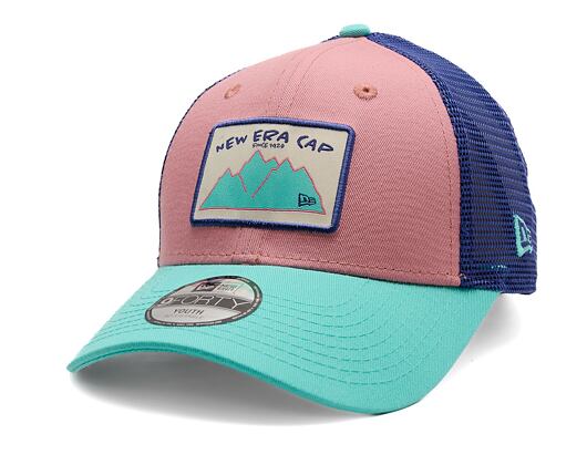 Kinder Kappe New Era - Outdoor 9FORTY TRUCKER - Pink / Teal