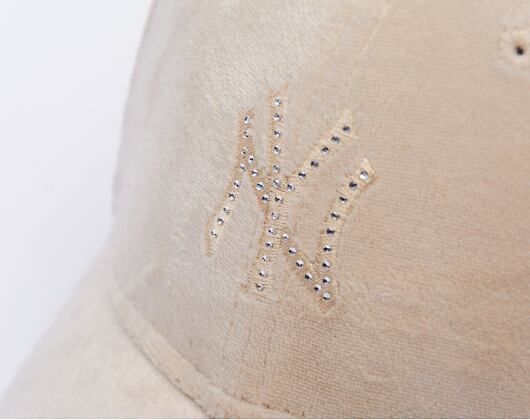 Damen Kappe New Era - MLB Diamante Velour 9FORTY - NY Yankees - Stone