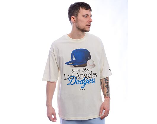 T-Shirt New Era - MLB Script Graphic Tee - LA Dodgers - Off White