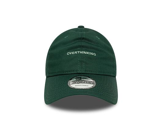 Kappe New Era - Slogan 9TWENTY Overthinking - Dark Green