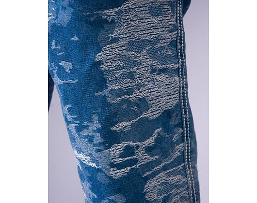 Hose Karl Kani - Og K Distress Camo Five Pocket Denim - medium blue