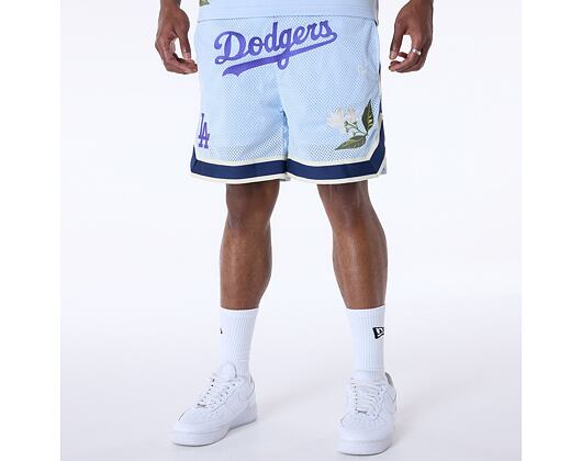 Shorts New Era - MLB Floral Mesh - LA Dodgers - Pastel Blue