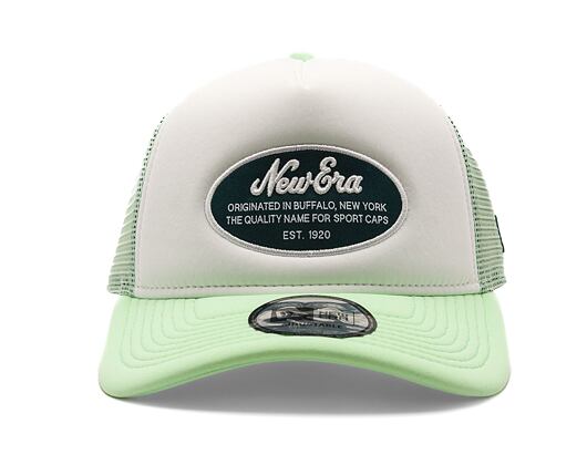 Kappe New Era - Branded Oval Foam Patch 9FORTY Trucker - White / Green