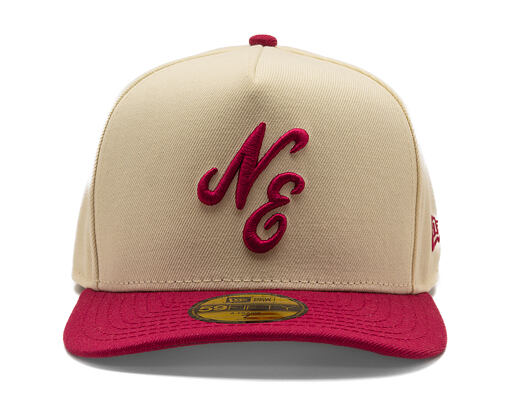 Kappe New Era - Branded Script 59FIFTY - Ivory / Cherry
