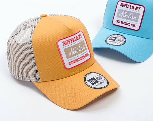 Kappe New Era - Branded Buffalo Patch 9FORTY Trucker - Stone