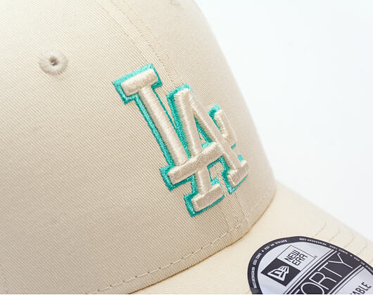 Kappe New Era - MLB Team Outline 9FORTY - LA Dodgers - Cream / Teal