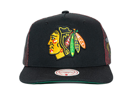 Kappe Mitchell & Ness - NHL Tremor Trucker - Chicago Blackhawks - Black