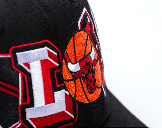 Kappe Mitchell & Ness - NBA Hyper Type Pro Snapback - Chicago Bulls - Black