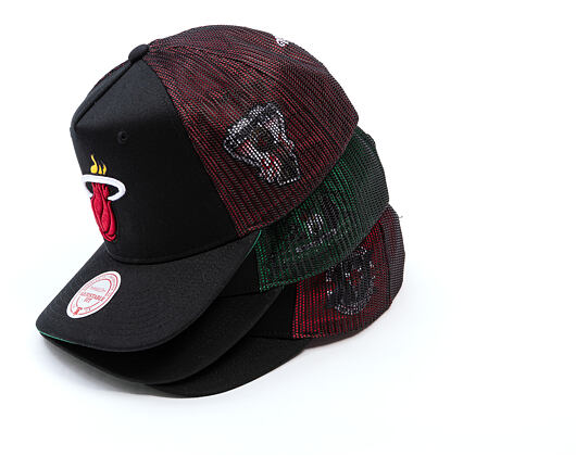 Kappe Mitchell & Ness - NBA Tremor Trucker - Miami Heat - Black