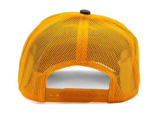 Kappe Brixton - Alpha Block X C Mp Mesh Cap - Golden Glow/Off White/Deep Brown