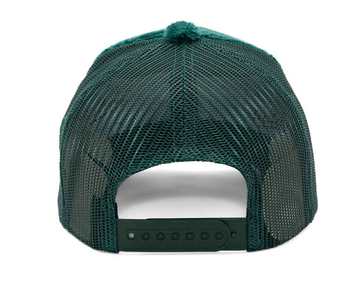 Kappe Reflection Luxury Fuzzy Trucker - Bottle Green/ White