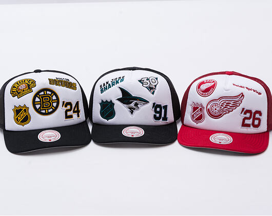 Kappe Mitchell & Ness - Gridlock Trucker - San Jose Sharks - White